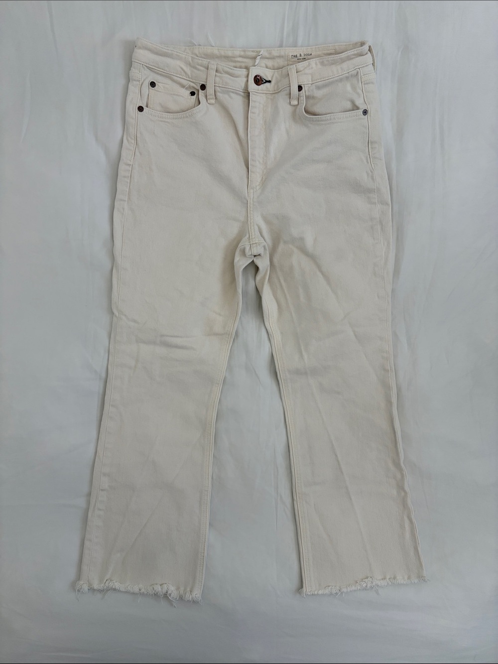 rag & bone Ivory Straight-Leg Jeans